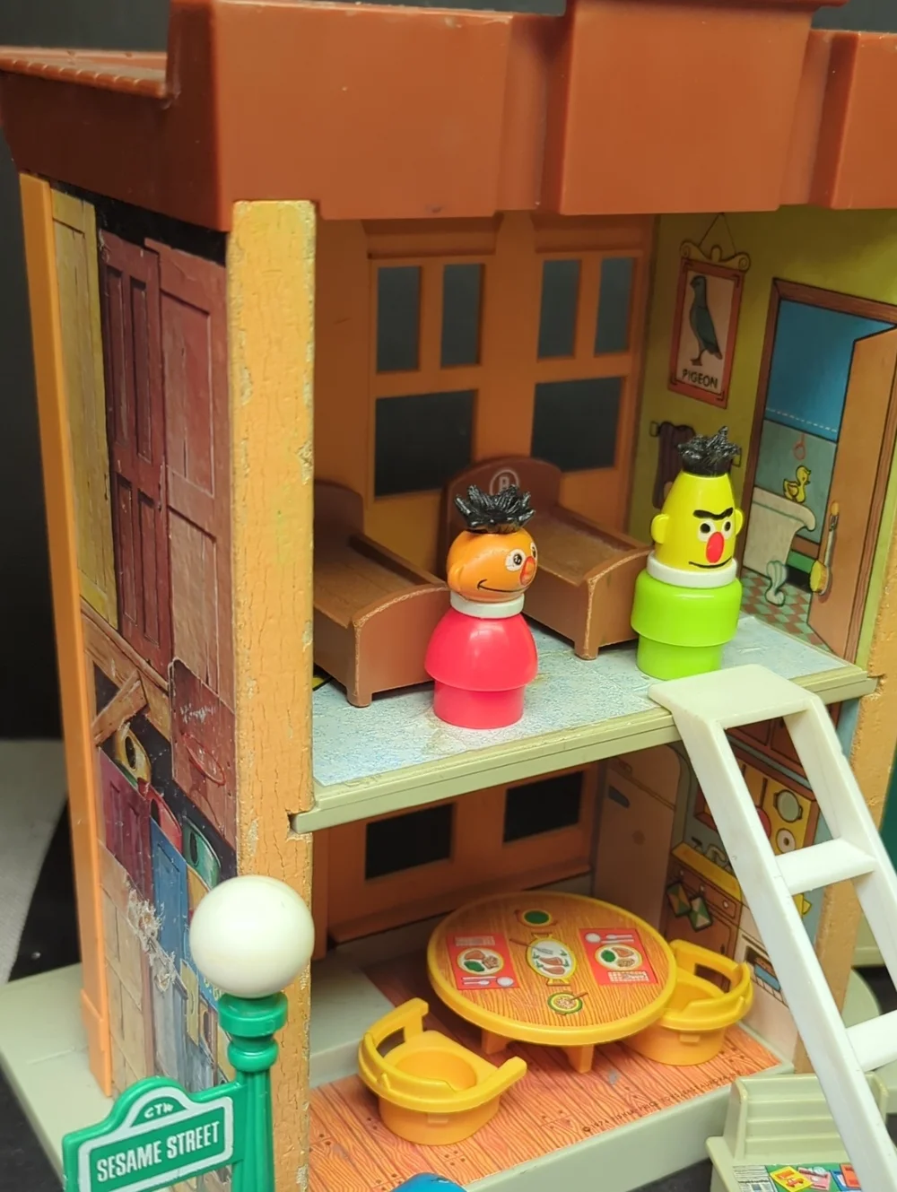 #14)1974 Fisher Price Play Family Sesame Street Little People #938 Hooper's Apt.